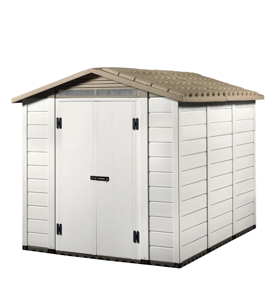 CASETTA DA GIARDINO IN PVC GAROFALO "TUSCANY 240" L.229 X P.262 X H.220